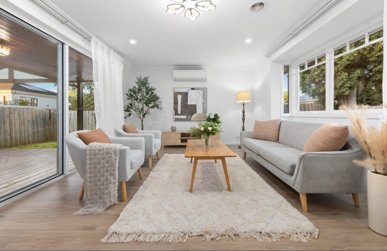 Staged living room, Forest Hill